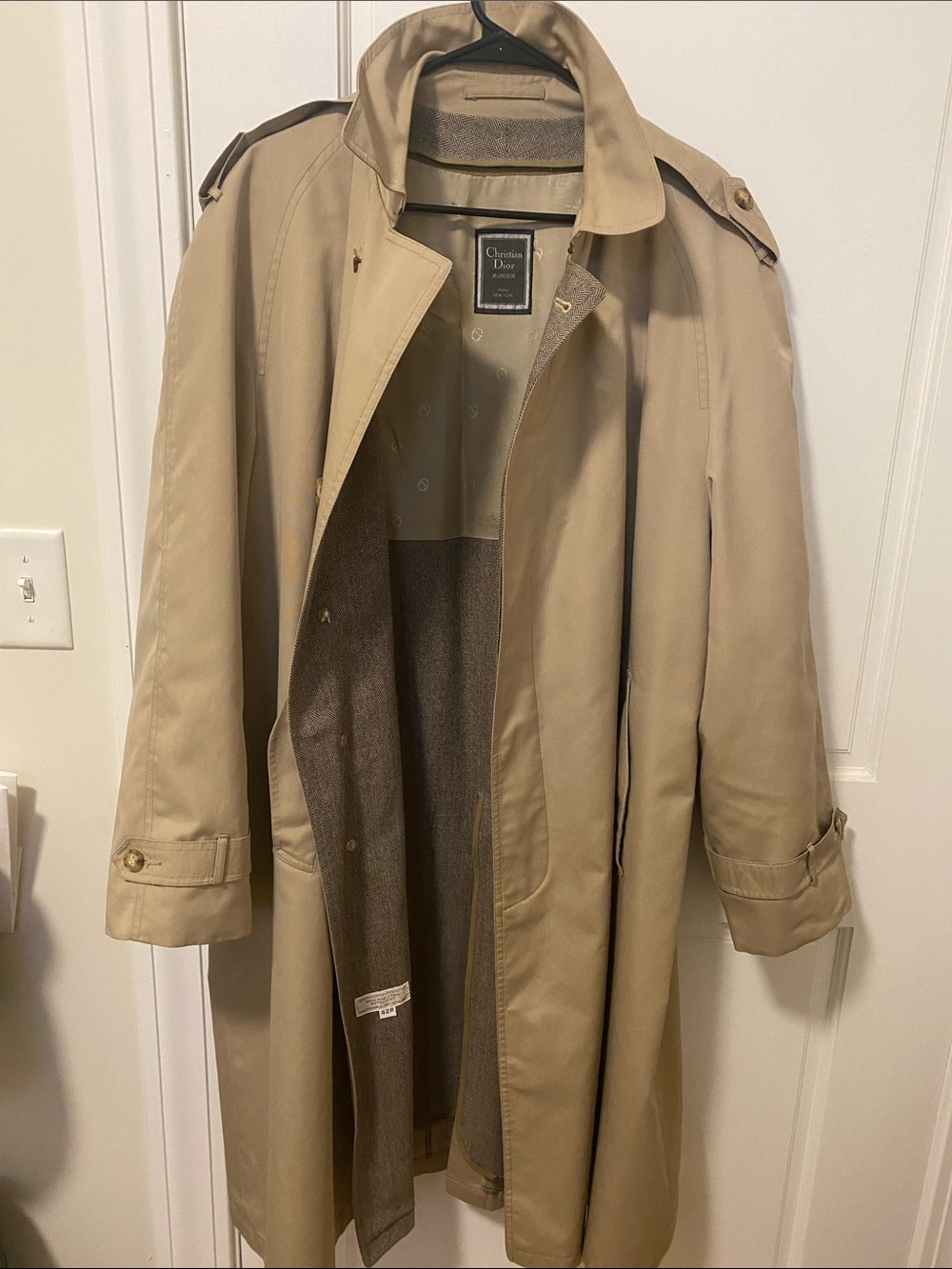 Dior Vintage Men's Light Beige Trench Coat